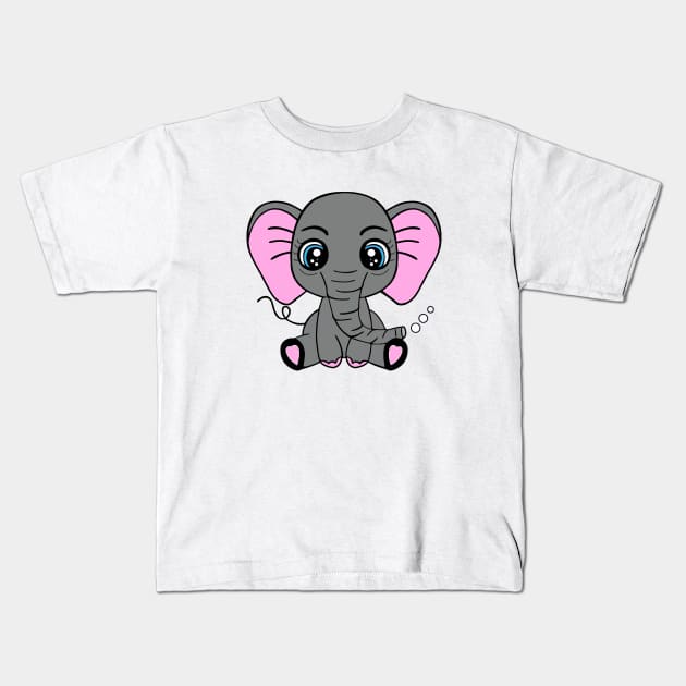 FUNNY Elephant Bubbles Kids T-Shirt by SartorisArt1